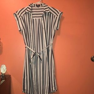Black and white striped “office” dress